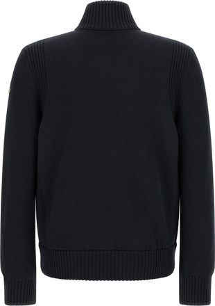 Moncler Mens Blue Polyester Cardigan Clothing