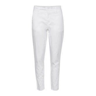 Part Two Bright White Casual Fit Ankle Length Trousers - female - Part Two - Slim-fit Trousers - White - 2XS - Trousers