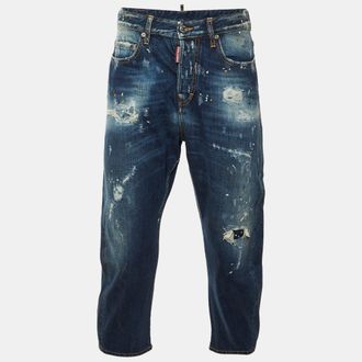 Dsquared2 Navy Blue Distressed Denim Kawaii Jeans S