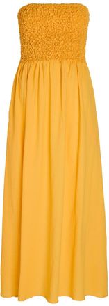 Faithfull The Brand Orla Strapless Stretch-cotton Midi Dress - Orange - S (UK8-10 / S)