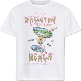Gallery Dept. Skeleton Beach Surf Tee - Heren - T-shirts - Wit - L - Katoen - Tops