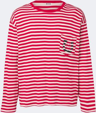 Bode Horseshoe striped cotton jersey T-shirt