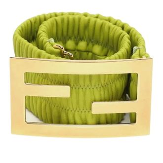 Fendi Pre-owned Wide Leather Belt - female - Fendi Vintage - Vintage Belts - Green - ONE SIZE - Pre-owned