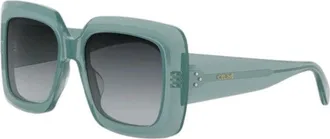 Celine CL40263I69B Square Full Rim Sunglasses - Green