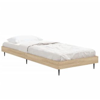 vidaXL Bed Frame without Mattress Sonoma Oak 75x190 cm Small Single Engineered Wood vidaXL