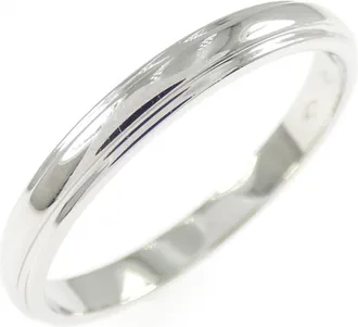 Cartier Silver Platinum 950 Band Ring (Pre-Owned)