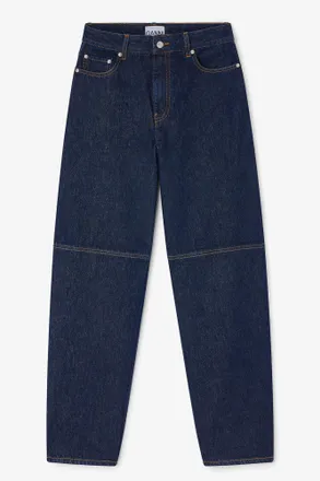Ganni Navy Dark Rinse Stary Jeans - Size 24W/33L Organic Cotton