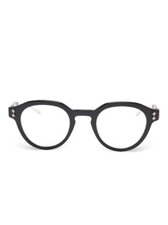 Akoni Wise Three round glasses - Black