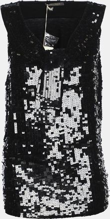 Marina Rinaldi Black Jersey Sequin Tank Top