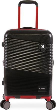Hurley Looper 21 Hardshell Spinner Suitcase in Black/Red at Nordstrom Rack
