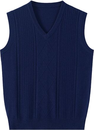 Generic Mens Bowling V Neck Knitted Mens Sleeveless Knitted Tank Tops Jumper Knit Tank Tops Blouse Knitwear Knitted Waistcoat Sweater Tank Tops