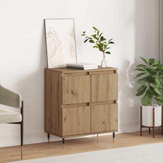 Berkfield Home Sideboard with Storage with Door Brown 60 x 35 x 70 cm Engineered wood