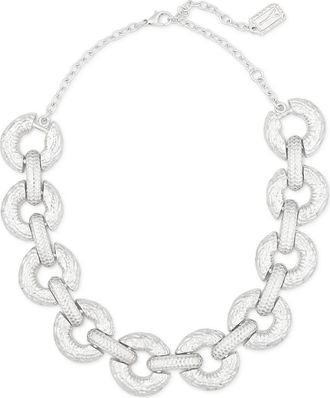Karine Sultan Textured Link Collar Necklace in Silver at Nordstrom Rack