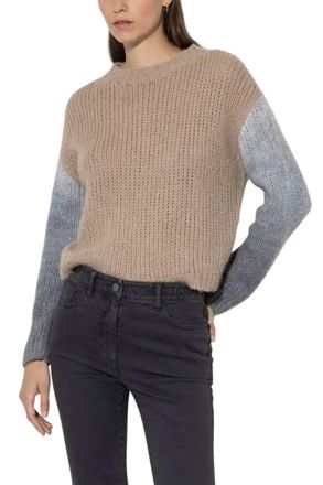 Luisa Cerano Sweater With Spray Effect In Soft Camel