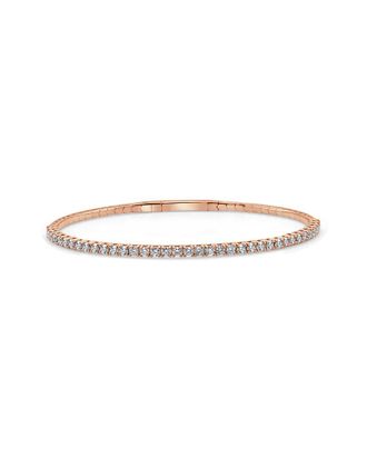 Sabrina Designs 14K Rose Gold 1.49 Ct. Tw. Diamond Flexible Bangle Bracelet