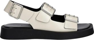 Copenhagen Leren platte sandaal - Dames - Schoenen - Beige - Maat: 36 EU Leer