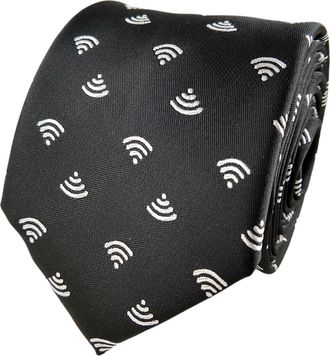 Generic Mens Computer Tie - Wifi Necktie - Wifi Tie - Tech Gift - Black & White - Microfiber Color2061