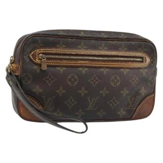 Louis Vuitton Pre-owned Clutches, female, Brown, Size: ONE SIZE Pre-owned Canvas Clutch