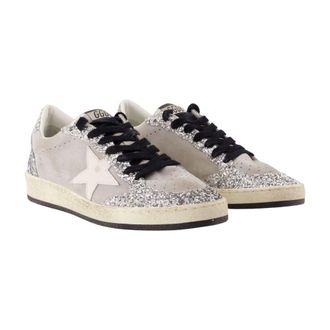 Golden Goose Womens Ball Star Sneakers - Golden Goose Deluxe Brand Leather Grey Calfskin Shoes
