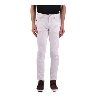Armani Jeans Straight Fit Jeans, male, White, W29, Classic Denim Jeans for Everyday Wear