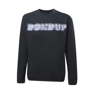 Dondup Regular-fit Crew-neck Cotton Sweatshirt - male - Dondup - Sweatshirts - Black - XL - Sweatshirts & Hoodies