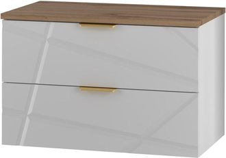Petits Meubles Mueble bajo lavabo 80cm encimera paneles de melamina y mdf blanco