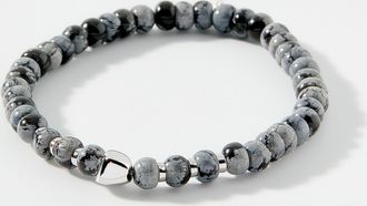 Tateossian Mens Nepal Nugget obsidian bracelet