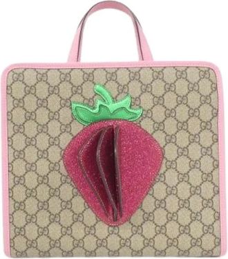 Gucci Pre-owned Handbags, female, Beige, Size: ONE SIZE Pre-owned GG Supreme shoulder bag