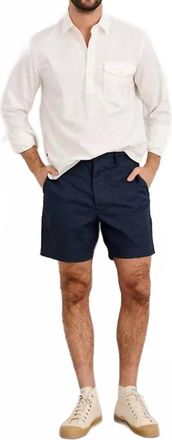 Alex Mill Flat Front Chino Shorts In Dark Navy