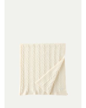 Sofiacashmere Cable-Knit Cashmere Throw