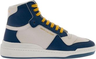 Saint Laurent Navy Blue Logo Sneakers