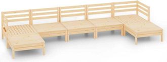 vidaXL Juego De Muebles De Jard&iacute;n 7 Piezas Madera Maciza De Pino Vidaxl