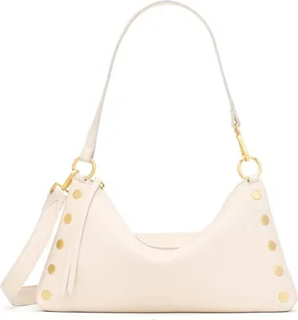 Hammitt Medium Kyle Leather Shoulder Bag in Calla Lily White/Brushed Gold at Nordstrom