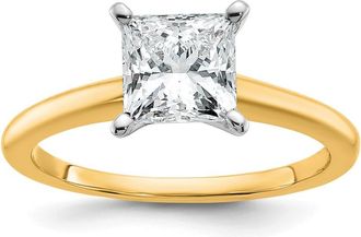 Diamond2Deal 14k Gold 1 1/2 Ct Certified Lab Grown Diamond Solitare Engagement Ring