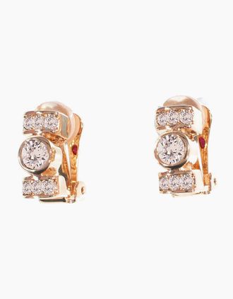 Cachet London Womens Cachet London Terri Rose Gold Clip On Earrings