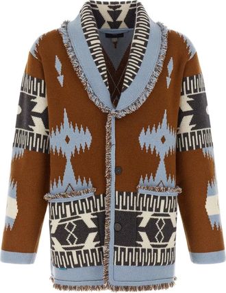 Alanui Icon Cardigan - Heren - Vesten - Veelkleurig - S - Kasjmier - Truien & Vesten
