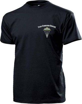 Copytec 15973 Para Commando Brigade Type 2 Springer Belgian FschJg Army Unit T-Shirt, black, XXL