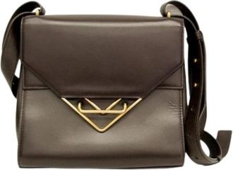 Bottega Veneta Pre-owned The Clip Shoulder Bag - Dames - Vintage Schoudertas - Bruin - ONE Size - Leer - Vintage