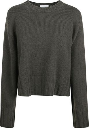Allude Cashmere Knit Sweater - Dames - Ronde hals truien - Groen - S - Wol - Truien & Vesten