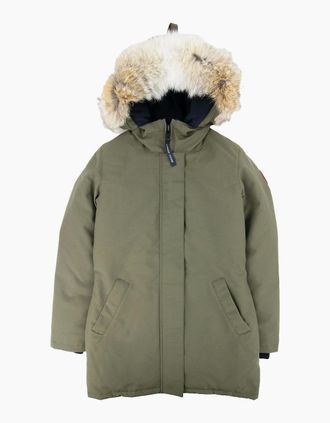 Canada Goose Womens Canada Goose Ladies Victoria Parka Military Green - Size: 10/8