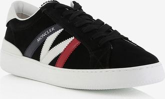 Moncler Niedrige Wildleder-Schnürsneakers New Monaco