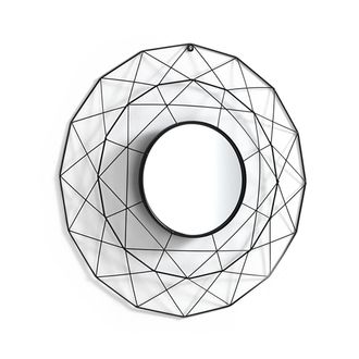 tomasucci Diamond 70 wall mirror, matt black