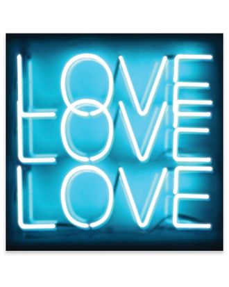 iCanvas Icanvas Neon Love Love Love Print On Acrylic Glass By Hailey Carr