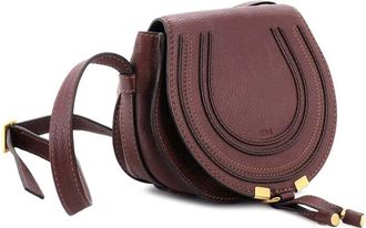 Chloé Marcie Leather Mini crossbody bag - Rood