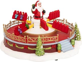 F&eacute;&eacute;ric Lights & Christmas Tiovivo Pueblo Iluminado Pap&aacute; Noel 25 Led Multicolor M&uacute;sica - Feeric Lights & Christmas