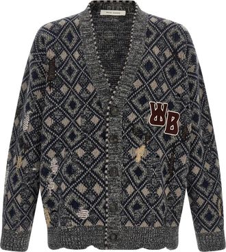 Wales Bonner Sibling Cardigan - Heren - Vesten - Veelkleurig - L - Wol - Truien & Vesten