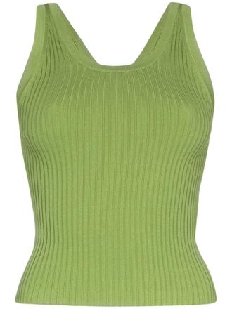 Mat&eacute;riel ribbed-knit tank top - Green