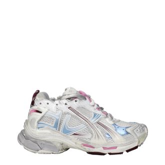 Balenciaga Damens Runner-Sneaker aus grauem/burgunderrotem Stoff