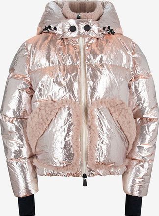 Moncler Kurze Metallic-Daunenjacke Trevelin