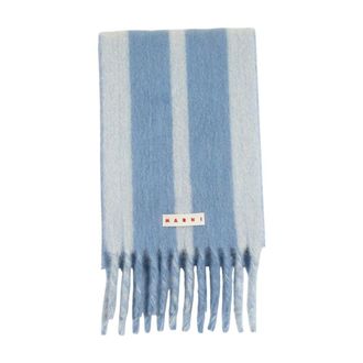 Marni Striped Wool Scarf - Blue